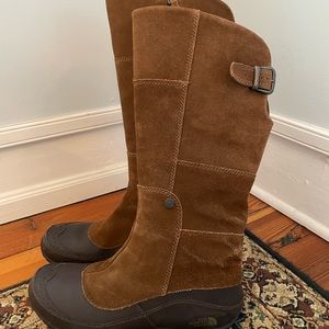 Brown Northface Suede Knee high Waterproof Boots 200 gram primaloft fleece lined